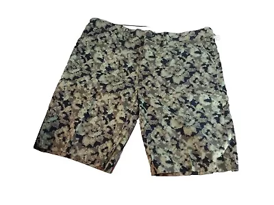 Goodthreads Men's Slim-Fit 11  Flat-Front Stretch Chino Shorts Green Camo  38  • $14.99