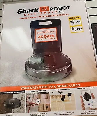$125 • Buy Shark EZ Robot Vacuum With XL Self-Empty Base (RV911AE)