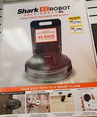 $125 • Buy Shark EZ Robot Vacuum With XL Self-Empty Base (RV911AE)