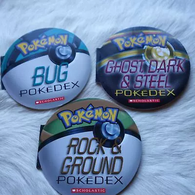 $35.55 • Buy POKEMON POKEDEX Lot Bug Ghost Book Dark Steel Rock Ground POKEMON Tv Show Book 