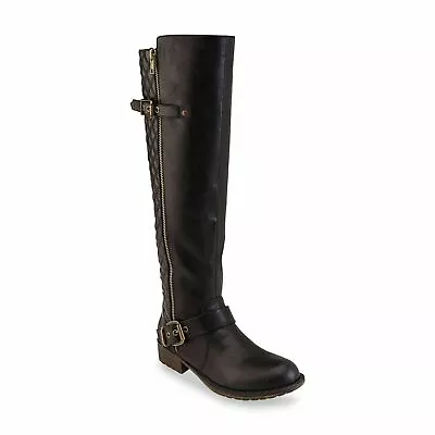 BONGO Women's Anderson Black Riding Knee High Boots Shoes Size 8 Or 9 Medium • $23.98