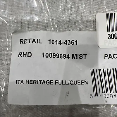 Restoration Hardware Italian Heritage Washed Linen Duvet Cover Full/Queen Mist • $239