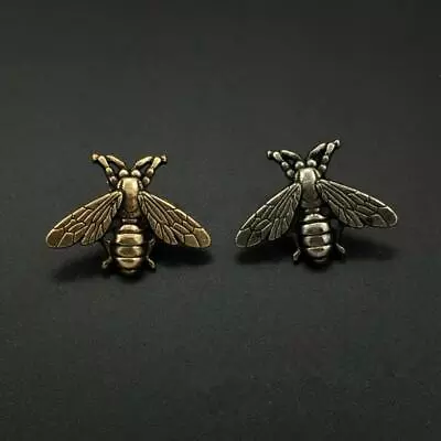 Metal Gold Silver Retro Small Bee Insect Brooch Men's Suit Coat Shirt Lapel Pin • £3.85