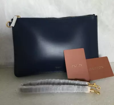 OROTON Blue Leather Zipped Pouch/Wristlet/Clutch Bag / Handbag • $69