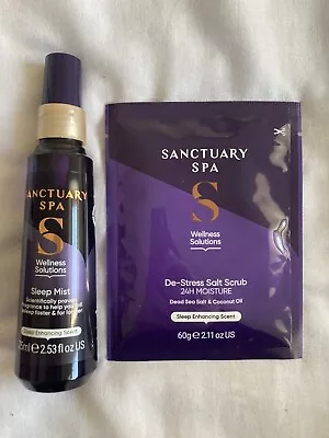 Sanctuary Spa Wellness Solutions Sleep Mist And Salt Scrub. Brand New • £5.50