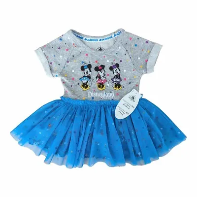 NWT Disneyland Resort Retro Minnie Mouse Blue Tutu Dress 3+M *see Measurements* • $19.99