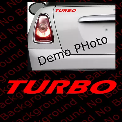 TURBO Racing Sports Wheel Handle Vinyl Car Window Decal Fits Mini Cooper S RC024 • $4.50