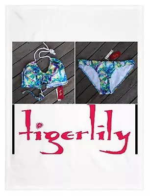 Bnwt Tigerlily Ladies Bhan Bikini (palm) Rrp$159.95 Last One Suit C/d Cup (8) • $26.99