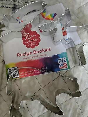 £9.61 • Buy Ann Clark Lg Bear Moose Fish Cookie Cutter Animal Shapes USA Recipe Booklet