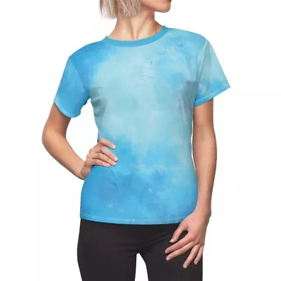 Angel Blue Nebula Women's T Shirt - Cosmic Cloud Space Abstract • £34.18