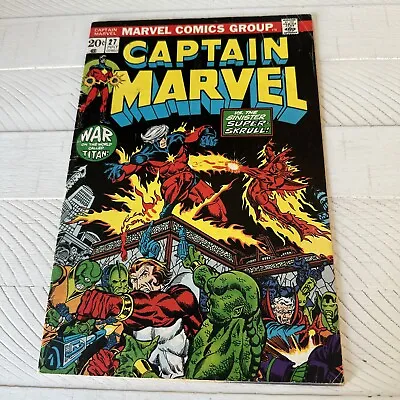 Captain Marvel # 27 July 1973 Thanos Vintage 70s Comic Book • $29.99