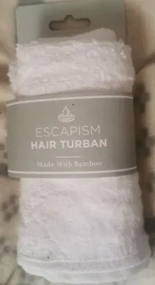 Bamboo Fiber Hair Towel Quick Dry Bath Shower Button Head Turban Hat Cap White • £6.99