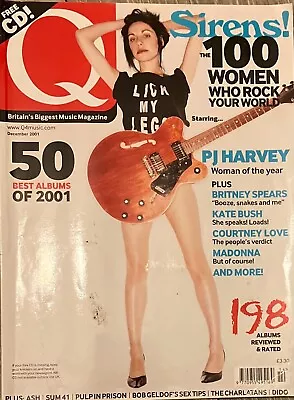 PJ HARVEY KATE BUSH MADONNA COURTNEY LOVE STEFANI. Q Magazine #198 - Dec 2001 • £2.99