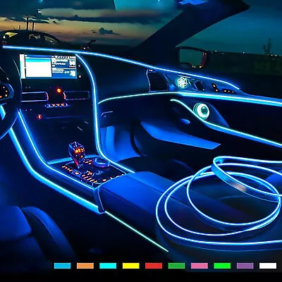 $8.99 • Buy 10ft BL LED Auto Car Interior Decor Atmosphere Wire Strip Light Lamp Accessories