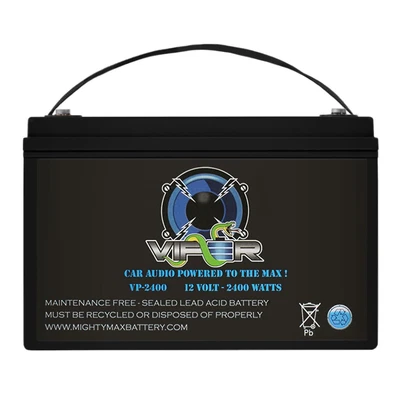 $219.99 • Buy Mighty Max Viper VP-2400 12V 2400 Watt Replacement Battery For Kinetik HC2400