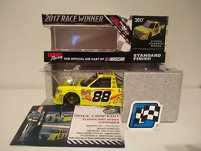 Matt Crafton 2017 Action #88 Eldora Dirt Race Win Menards Tundra Truck Mega Rare • $109.99