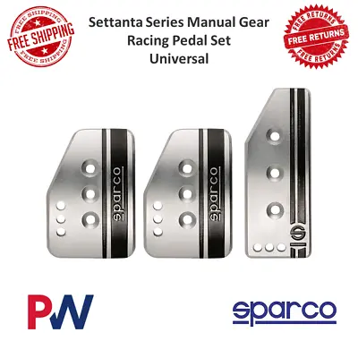 Sparco Settanta Series Manual Gear Racing Pedal Set Aluminum Silver Universal • $74.20