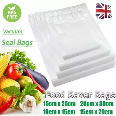 800x Vacuum Sealer Food Storage Bags Textured Strong Pouches Vac Seal Embossed • £9.69