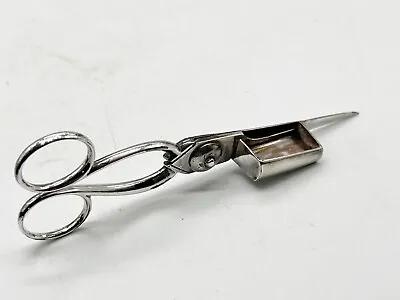£29.99 • Buy Vintage Silver Plate Candle Snuff Scissors Snuffers