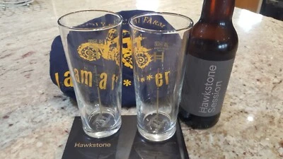 £4.99 • Buy Hawkstone Larger Half Pint Glass X 2.  Jeremy Clarksons Beer Diddly Squat Farm