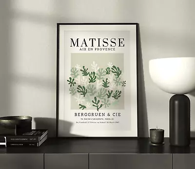 £15 • Buy Retro Henri Matisse Print In Sage Green And Beige/ Cutouts Print/ Bedroom Print