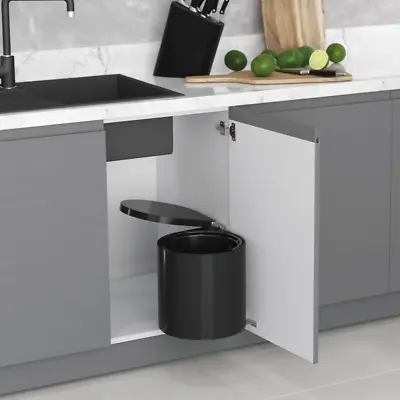 Under Sink Swing Out Waste Bin 10 Litre Capacity Automatic Lid 2 Colour Options • £22.99