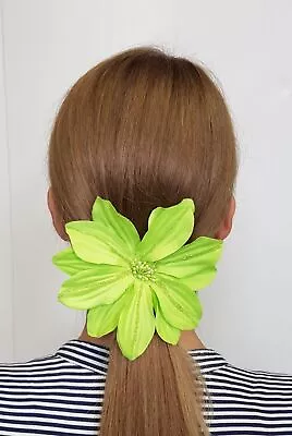 New Claire's Women's Girls 1 Piece Big Green Lily Flower Hair Clip • £5.96