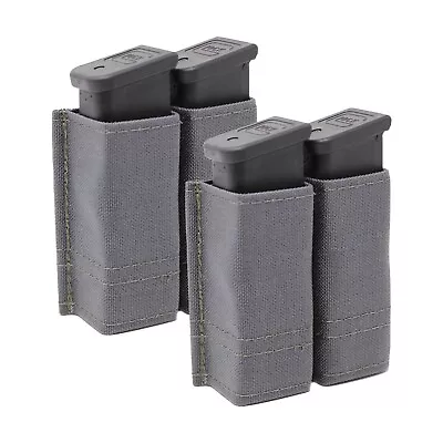 PACK OF 2 - Esstac KYWI Double Pistol Magazine Pouch - Kydex - Wolf Grey • $52.51