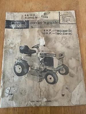 Montgomery Ward Riding Mower Owners Guide And Parts List • $15