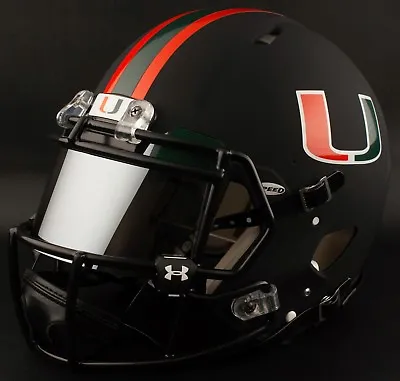 *CUSTOM* MIAMI HURRICANES NCAA Riddell SPEED Full Size Replica Football Helmet • $219.99