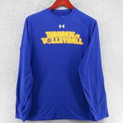 UNDER ARMOUR Women's T-Shirt LONG SLEEVE Size M LOOSE WARREN VOLLEYBALL BLUE • $9.60