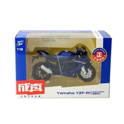 1/18 Scale Yamaha YZF-R1 Motorcycle Model Toys Diecast Gifts For Kids Boys Blue • £17.42