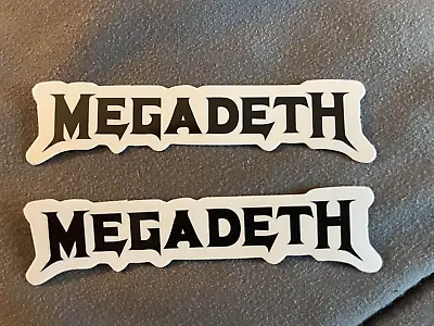 Lot Of 2 MEGADETH 3/4  X 3   Band Logo Stickers FAST! FREE SHIP! Mustaine • $8