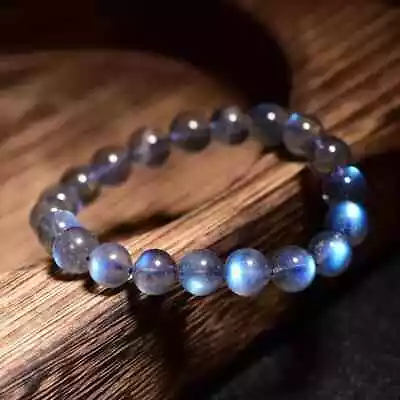 Natural Labradorite Moonlight Gemstone Beaded Crystal Healing Reiki Bracelet • $10.50