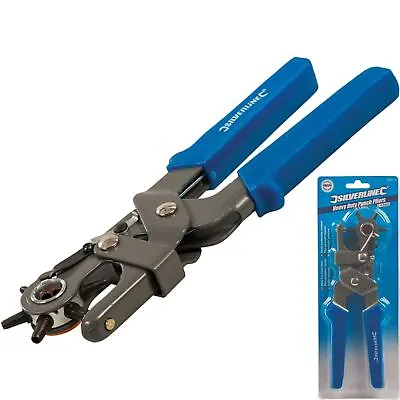 Silverline Hole Making Punch Pliers Leather Belt Tool Heavy Duty Kit 6 Sizes • £9.49