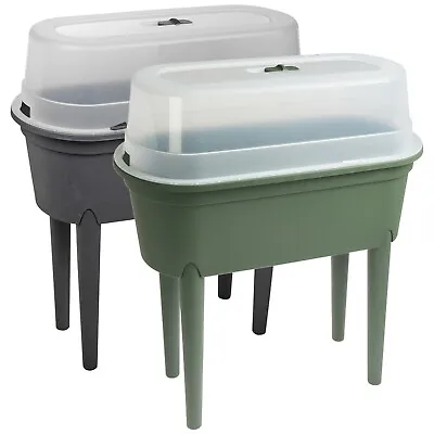 £29.99 • Buy Elevated Greenhouse Plastic Raised Garden Bed Planter Pot Box Plant Kit With Lid