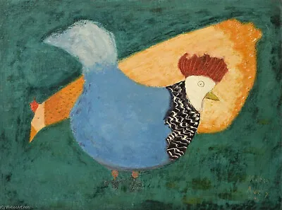 Milton Clark Avery - Two Chickens (1948) Signed - 17  X 22  Fine Art Print • $79.99