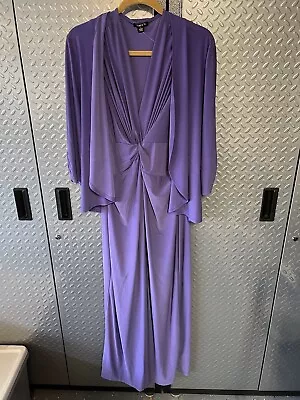 Iman  Maxi Dress 2 Piece Set  - NWT - Purple - Size Large • $40