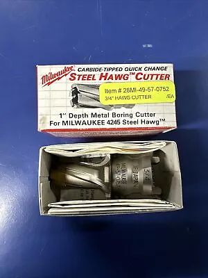 Milwaukee Tool 49-57-0752 3/4  Quick Change Tang Drive Steel Hawg Cutter • $78.30