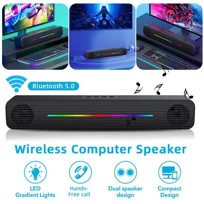 £15.99 • Buy Bluetooth Wireless TV Computer Soundbar Speaker Sound Bar Home Theater Subwoofer