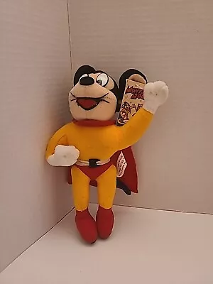 Vintage Terrytoons Viacom 1997 MIGHTY MOUSE Plush Stuffed W/ Red Cape Pre-owned • $10