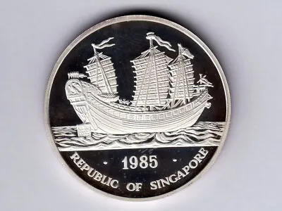 Singapore:1 Ounce 1985 * Silver * Repulic Of Singapore * Proof * • $180