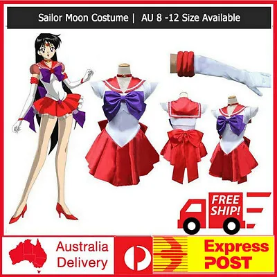 $22.66 • Buy Anime Sailor Moon Mars Red Sailormoon Costume Cosplay Uniform Fancy Dress Gloves