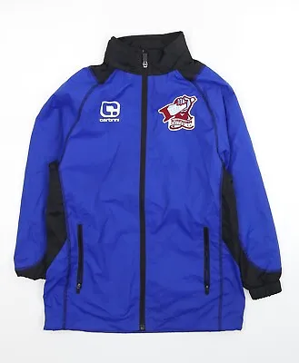 Carbrini Boys Blue Colourblock Windbreaker Coat Size M Zip - Scunthorpe United F • £5.25