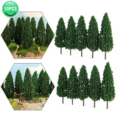 10pcs Model Pine Trees 1:25 Green For O G Scale Railway Layout 16cm S16060 • $8.95