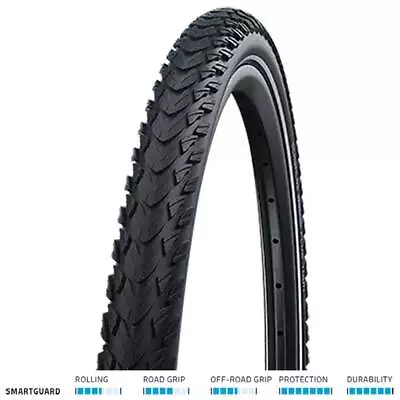 Schwalbe Marathon Plus Tour Smartguard 26x1.75 Blk/Refl Cycle Bike Tyre • $54.43