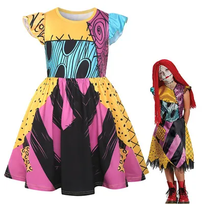 £14.51 • Buy New The Nightmare Before Christmas Sally Girls Costume Cosplay Halloween Dress 