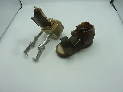 Vintage Antique Polio Leg Brace Orthotic Medical 1950s/1960s Childs Kids Shoe • $99.99