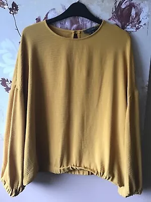 Women Mustard Long Sleeved Top Size 14 Next Day Post • £5