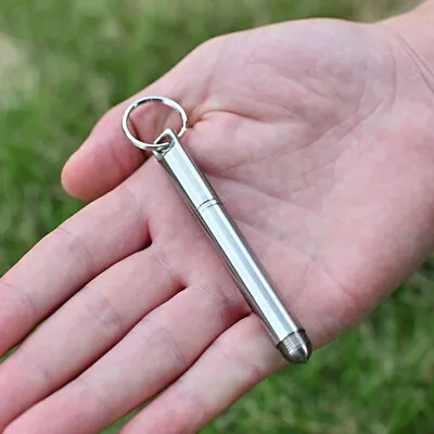 Portable Mini Titanium Alloy Ballpoint EDC Emergency Write Keychain Signing Pen • $23.91